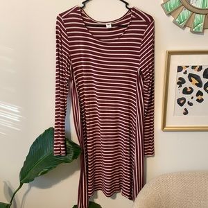 Old Navy Long Sleeve Stripe Dress
